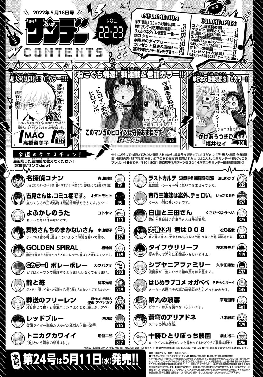 Weekly Shōnen Sunday - 週刊少年サンデー - Chapter 2022-22-23 - Page 2