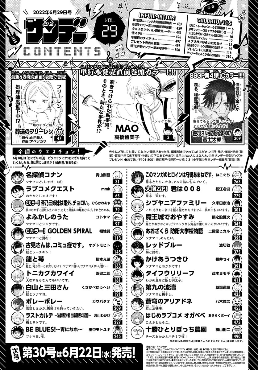 Weekly Shōnen Sunday - 週刊少年サンデー - Chapter 2022-29 - Page 2