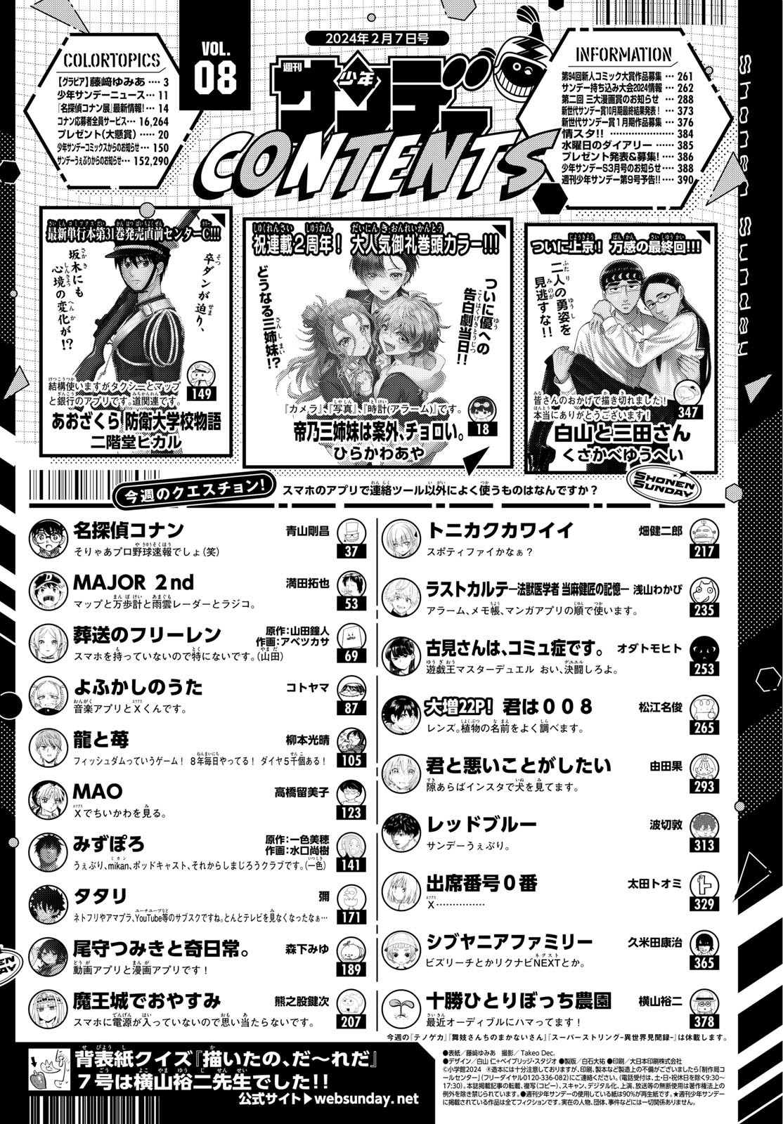 Weekly Shōnen Sunday - 週刊少年サンデー - Chapter 2024-08 - Page 2