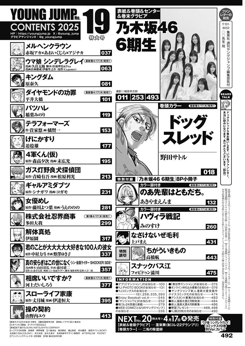 Weekly Young Jump - 週刊ヤングジャンプ - Chapter 2025-19 - Page 489